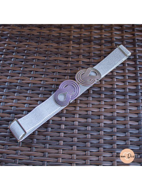 Sandy állítható gumis öv - ezüst