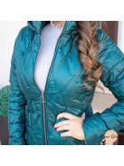 Karoline steppelt hosszított kabát - méregzöld