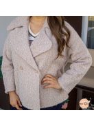 Netti oversize buklé kabát - bézs