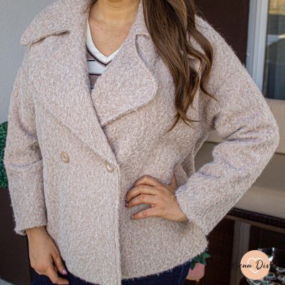 Netti oversize buklé kabát - bézs