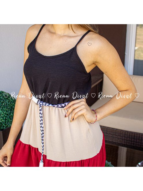 Tricolor maxiruha + öv - bordó