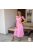 Greta pamut csipke midi ruha - PUSH UP - pink 