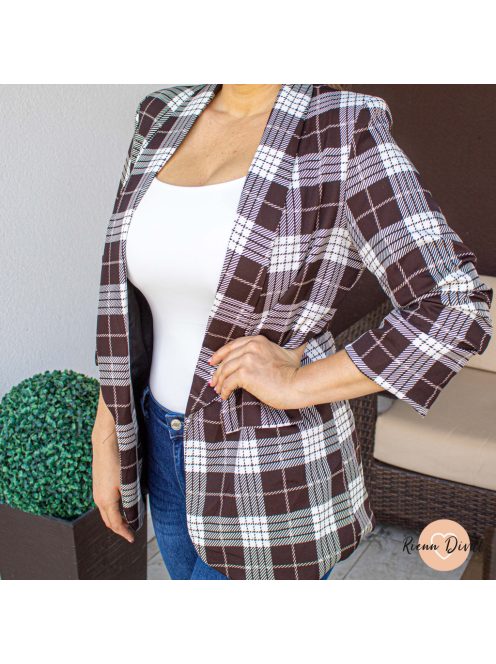 Ernis hosszított kockás blézer