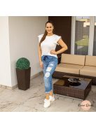 Toledo gumis derekú farmer nadrág csipkével 