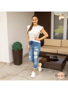 Toledo gumis derekú farmer nadrág csipkével 