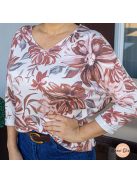 Hanga puha virágmintás viszkóz felső