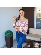 Hanga puha virágmintás viszkóz felső