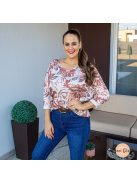 Hanga puha virágmintás viszkóz felső