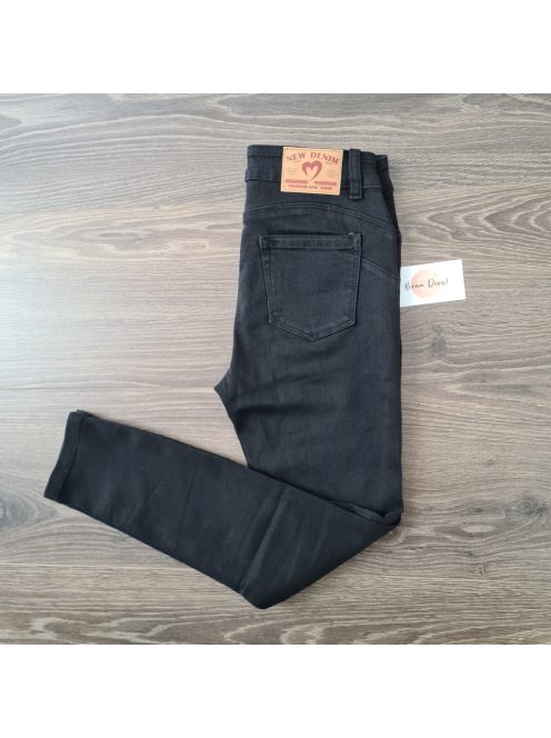 Solar rugalmas skinny farmer nadrág - PUSH UP - fekete