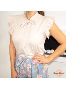 Donna poliamid masnis fodros ujjú felső - bézs