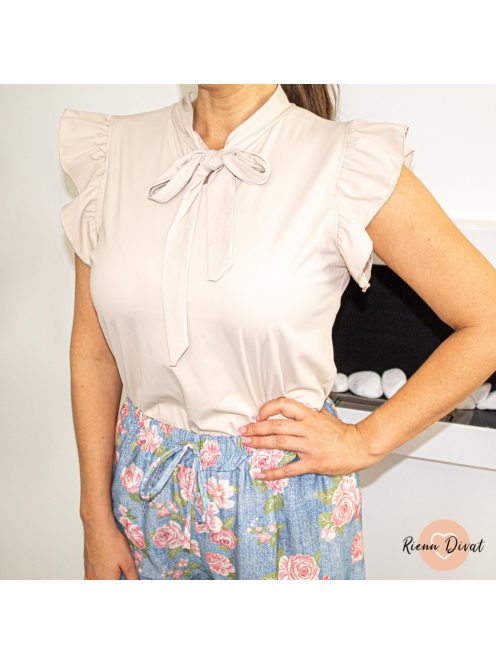 Donna poliamid masnis fodros ujjú felső - bézs