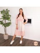 Pamela hagyma fazonú pamut ruha zsebekkel - púder - bézs