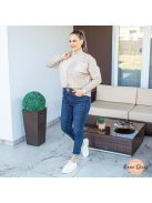 Kristen MOM fit rugalmas farmer nadrág + öv