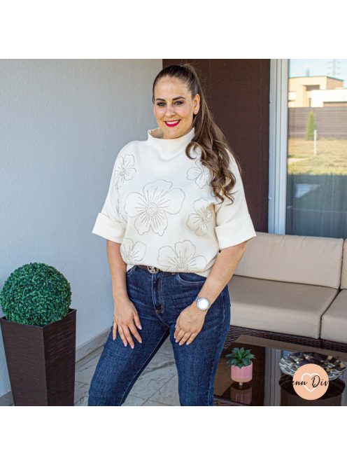 Kristen MOM fit rugalmas farmer nadrág + öv