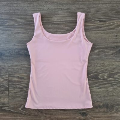 Basic poliamid top - PUSH UP - púder