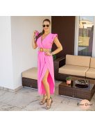 Lima fodros ujjú overál + gumis öv - pink
