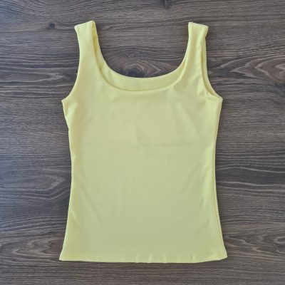 Basic poliamid top - PUSH UP - sárga