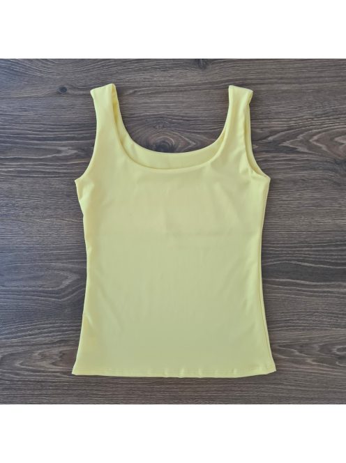 Basic poliamid top - PUSH UP - sárga