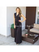 Carol plisszírozott overál - fekete