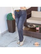 Palazzo rugalmas farmer nadrág + öv - szürke 