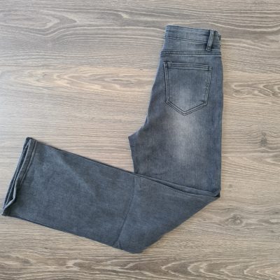 Palazzo rugalmas farmer nadrág + öv - szürke 