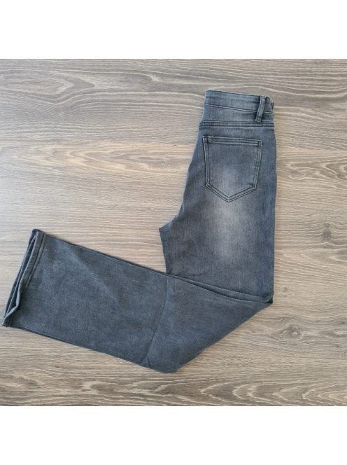 Palazzo rugalmas farmer nadrág + öv - szürke 