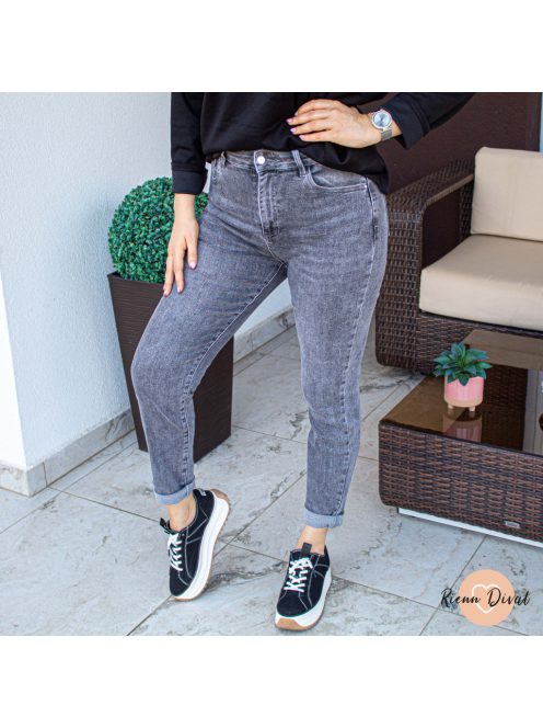 Helga rugalmas MOM fit farmer nadrág - szürke