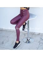 Idaho bélelt latex leggings - díszgombokkal 