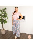 Lea lenge gumis derekú viszkóz nadrág - virágos