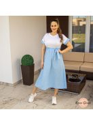 Sky viszkóz maxi ruha megkötővel - kék 