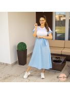 Sky viszkóz maxi ruha megkötővel - kék 