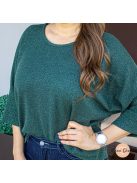Bright csillogós kötött pulóver - zöld