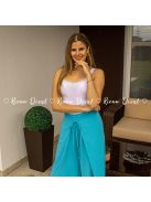 Basic csipkés pamut top - fehér