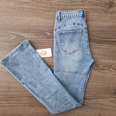   Jenna rugalmas trapéz szárú - flare farmer nadrág - PUSH UP 