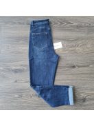 Hanna MOM fit farmer nadrág - PUSH UP + öv - sötétkék