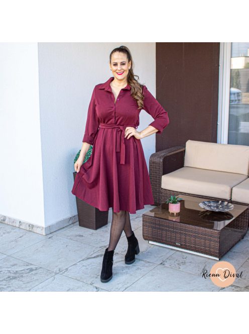 Cray ,,A,, vonalú ing tunika - burgundi