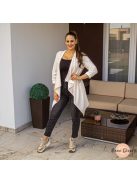 Perla waterfall kardigán - krémszín