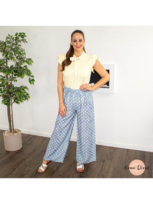 Lea lenge gumis derekú viszkóz nadrág - pöttyös